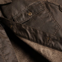 Veste de Champ en Toile Cirée | Olive Foncé