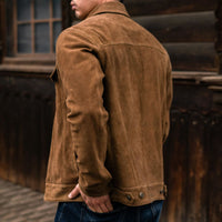 Veste Trucker en Suède | Poussiéreux
