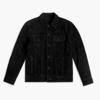 Veste Trucker en Suède | Noir