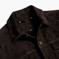 Veste Trucker en Suède | Chocolat