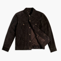 Veste Trucker en Suède | Chocolat