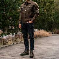 Veste Cruiser Roughout | Olive Foncé