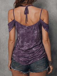 Haut à Bretelles Imprimé Tie-Dye Rétro Bohème