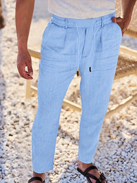 NICHOLS | PANTALON EN LIN AMPLE AVEC CORDON