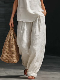 Nathalie™ – Ensemble sans manches et pantalon large