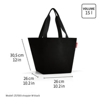 shopper M à pois brillants noirs