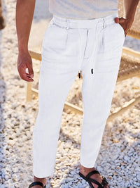 NICHOLS | PANTALON EN LIN AMPLE AVEC CORDON