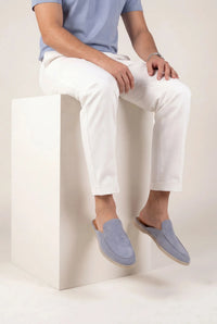 Mule Yacht en Suède Bleu Bébé