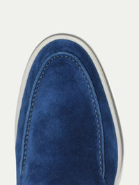 Daniel – Mocassins Classiques en Suède Bleu Royal