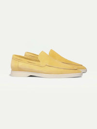 Pierre – Mocassins Classiques en Suède Jaune